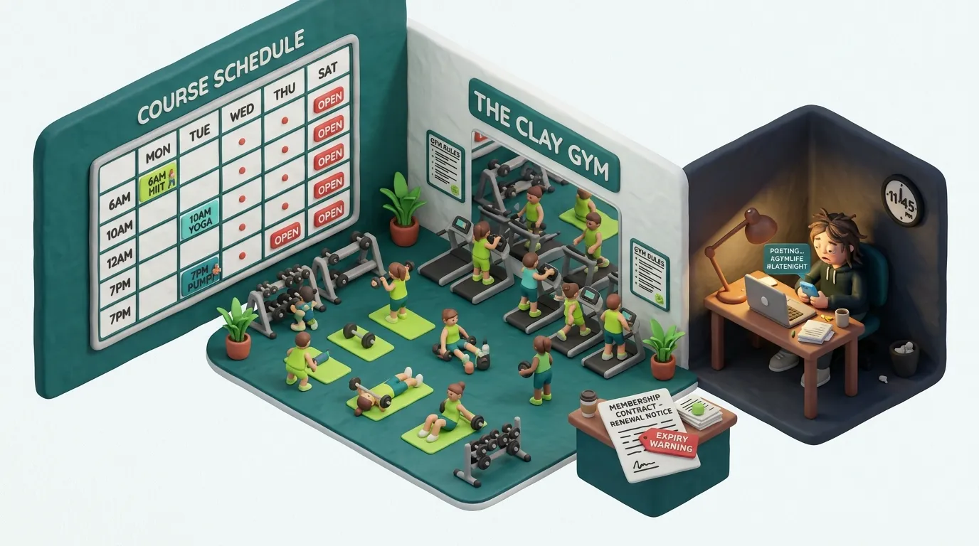 Fitnessstudio – leere Kurse obwohl Mitglieder vorhanden, manuelle Vertragsverlängerung