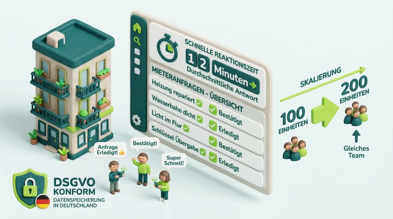 Hausverwaltung nach Automatisierung – geordnetes System, zufriedene Mieter