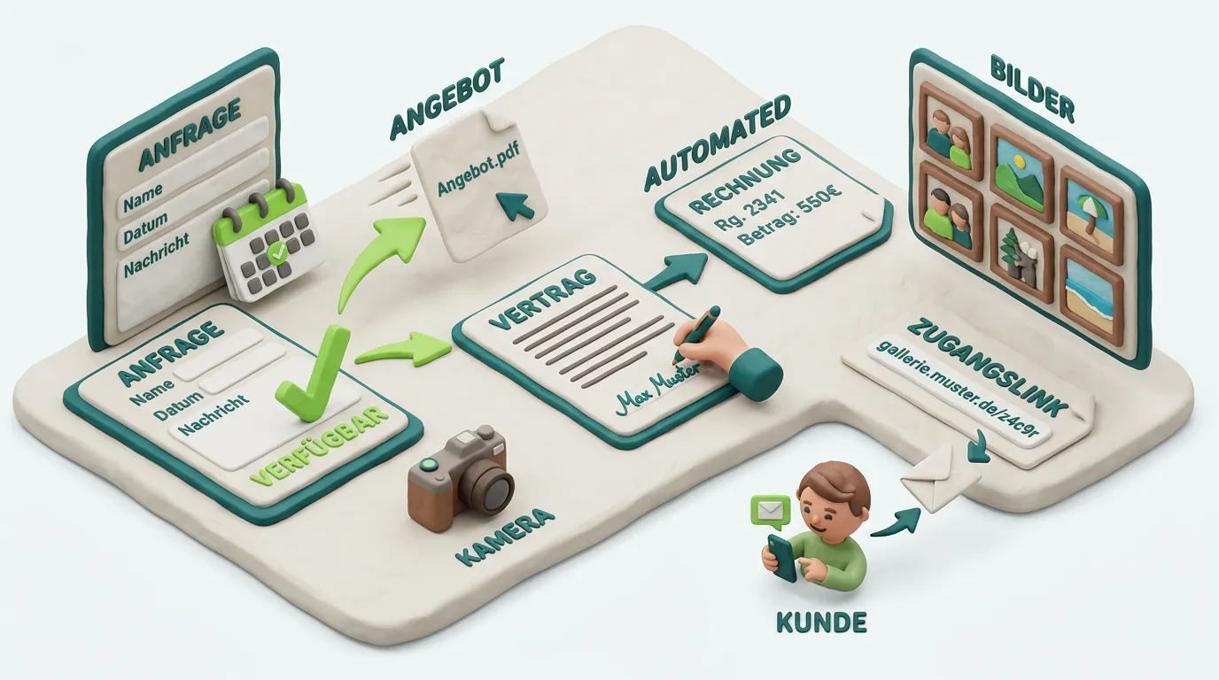 KI Anfragenmanagement und automatischer Vertragsprozess für Fotografen