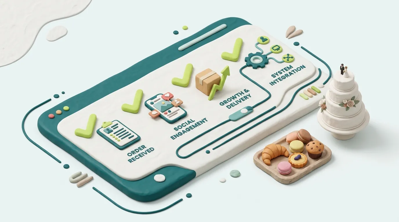 Konditorei nach Automatisierung – strukturierte Bestellungen, täglich auf Social Media präsent