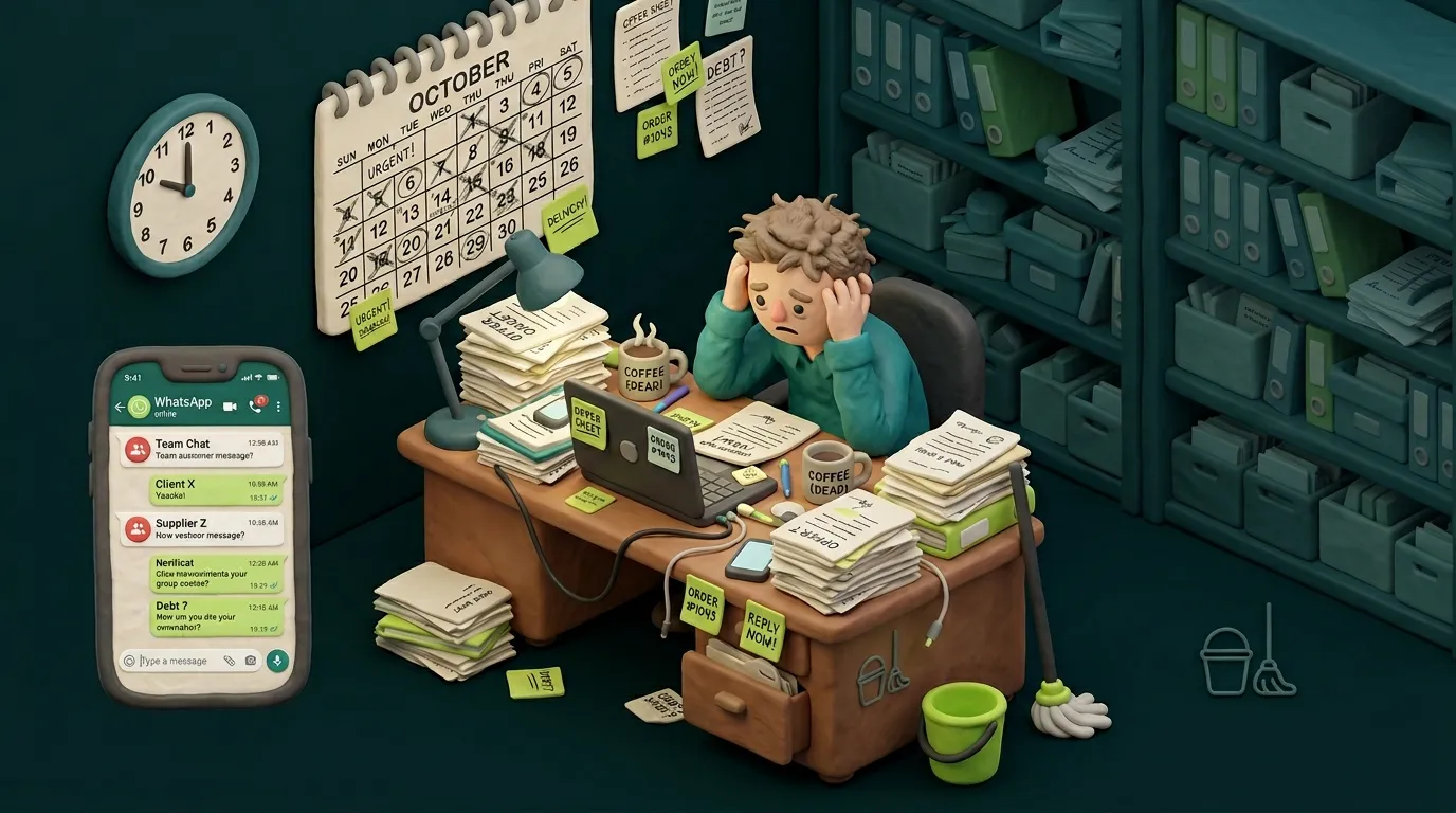 Reinigungsunternehmen – manuelle Angebotserstellung und Mitarbeiterkoordination per WhatsApp