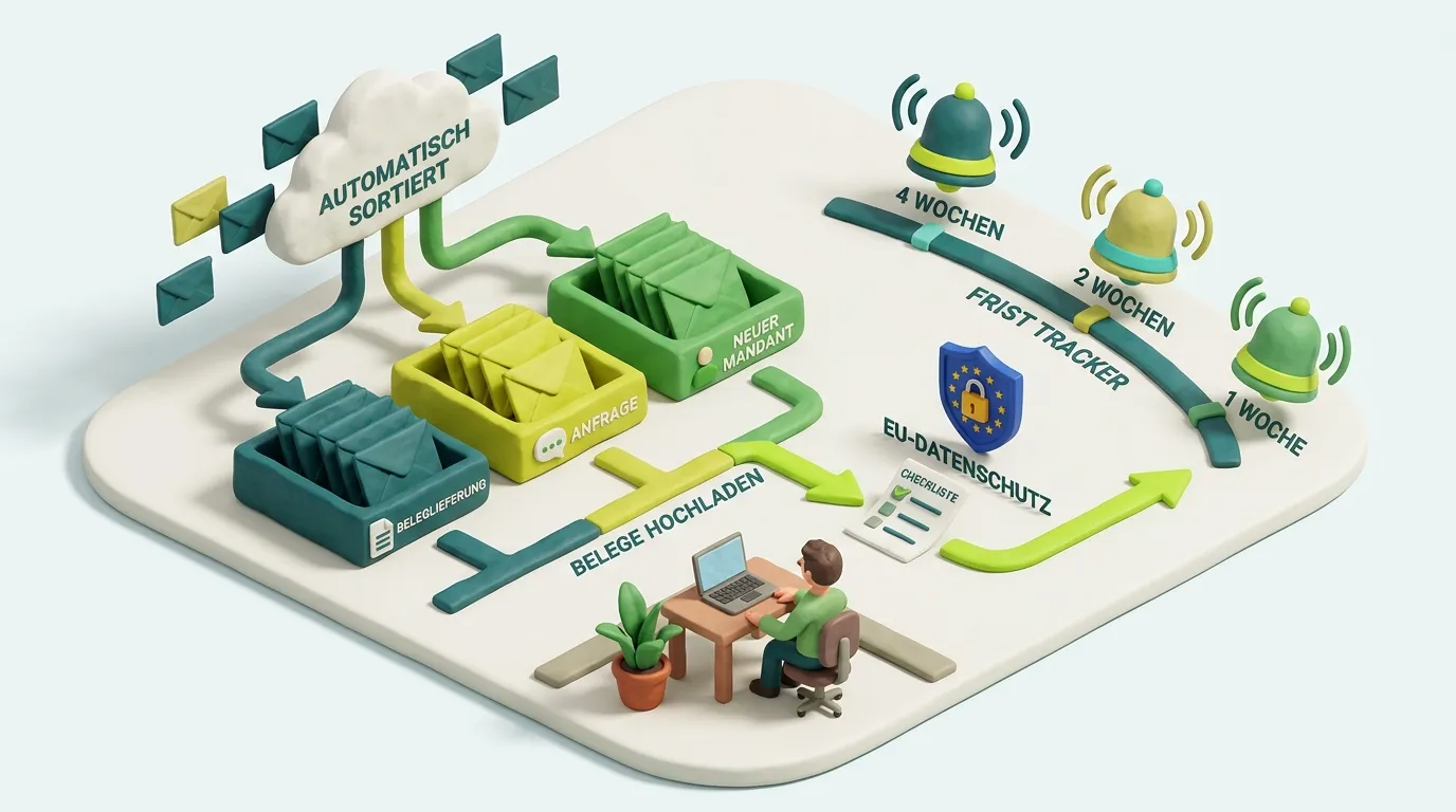 KI E-Mail-Automatisierung und Fristenverwaltung für Steuerkanzlei