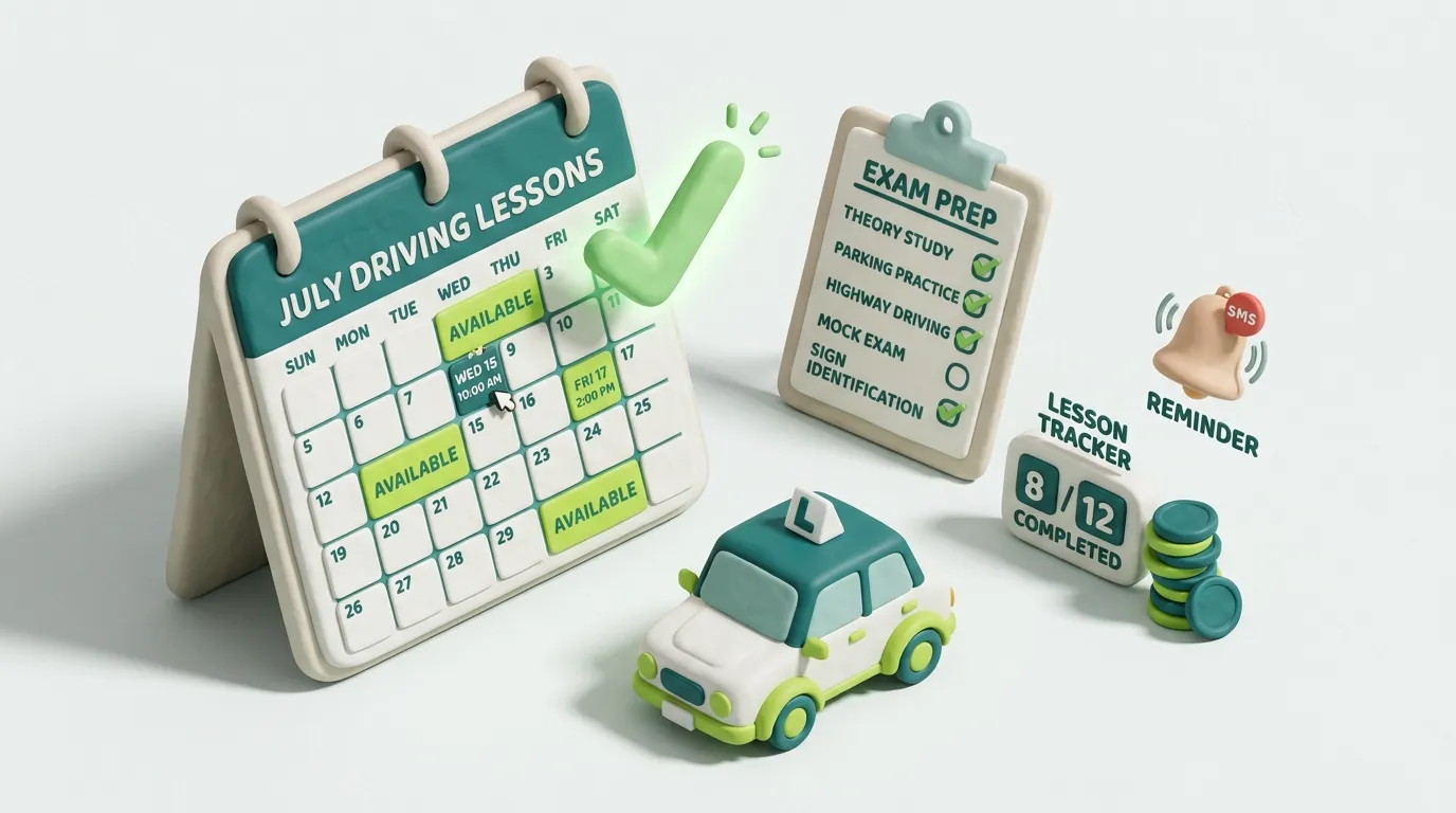 KI Fahrstunden-Buchung und Prüfungsvorbereitung Automatisierung für Fahrschule