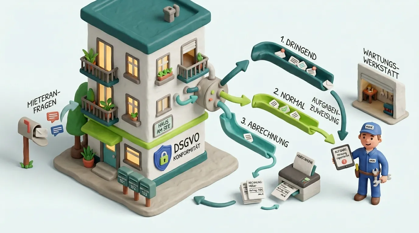 KI Mieteranfragen-Automatisierung und Wartungsauftrag-Tracking für Hausverwaltung