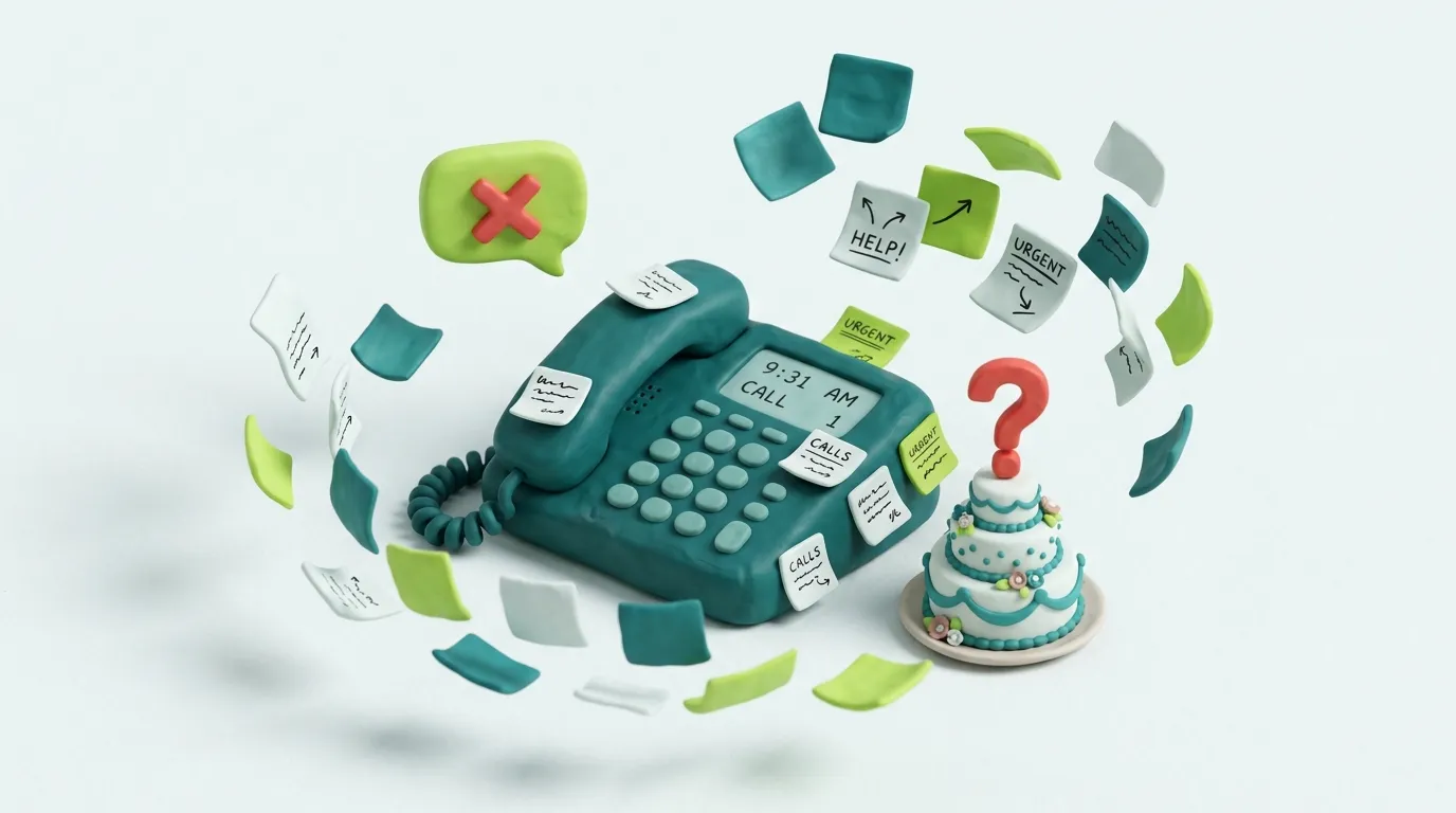 Konditorei – Sonderbestellungen auf Zetteln, unregelmäßiges Social-Media-Posting