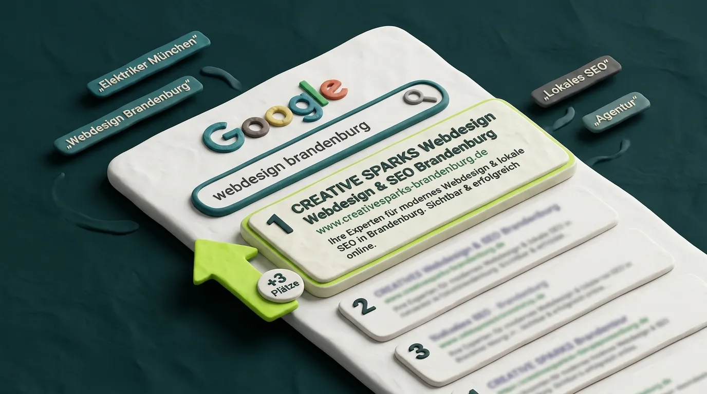 Clay-Illustration: SEO Suchmaschinenoptimierung – Google Seite 1 Ranking mit Keyword-Strategie – AD-Base Agency