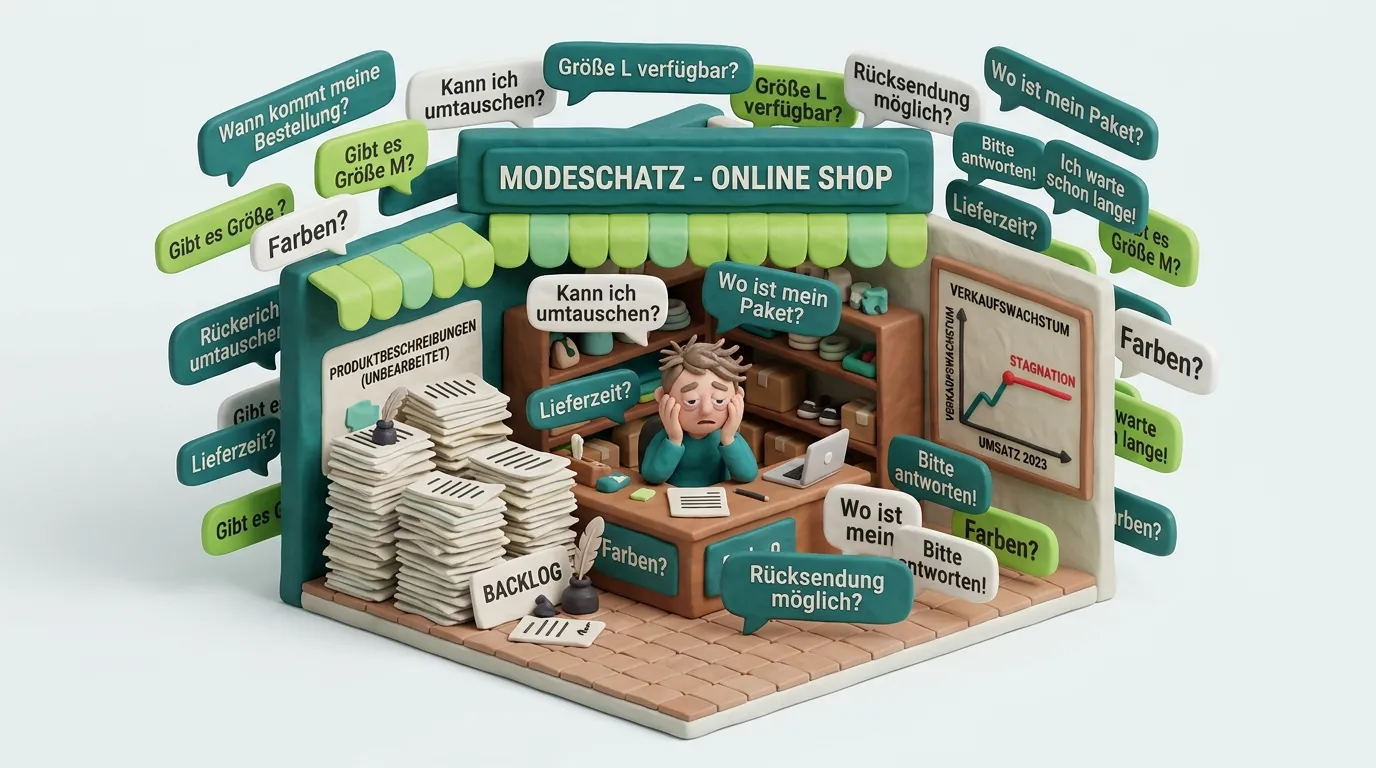 Online-Shop – überwältigende Kundenanfragen und manuelle Produktpflege bremsen Wachstum