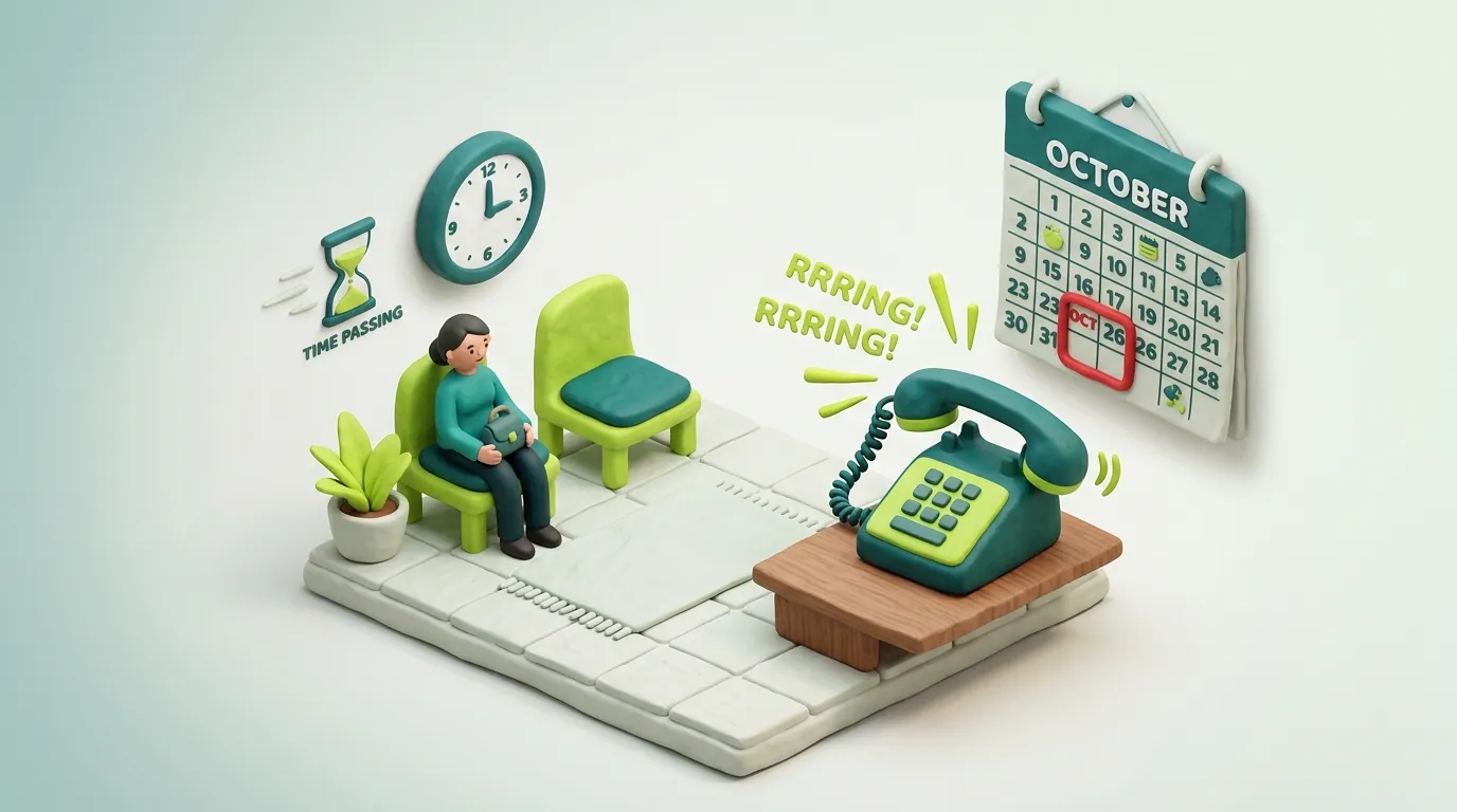 Physiotherapiepraxis – klingelndes Telefon während Behandlung, leere Termine durch No-Shows