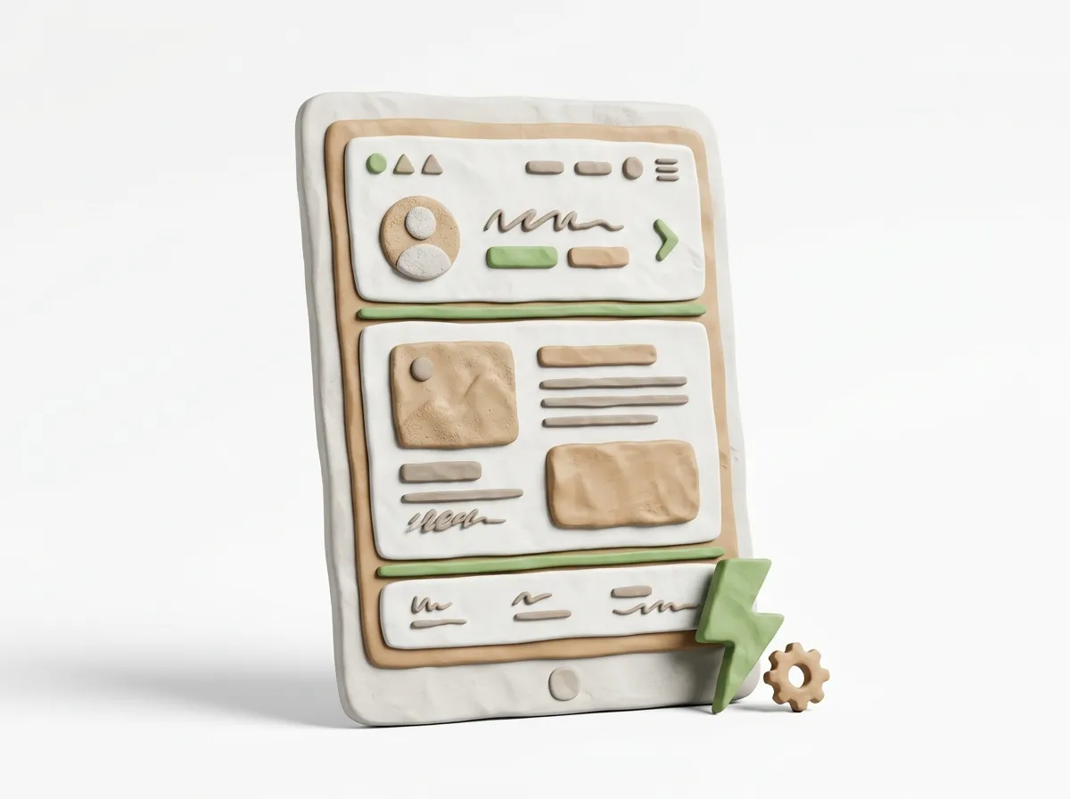 Leistungsseiten für Elektriker: Clay-Tablet zeigt strukturierte Seiten für Elektroinstallation, Smart Home und Wallbox