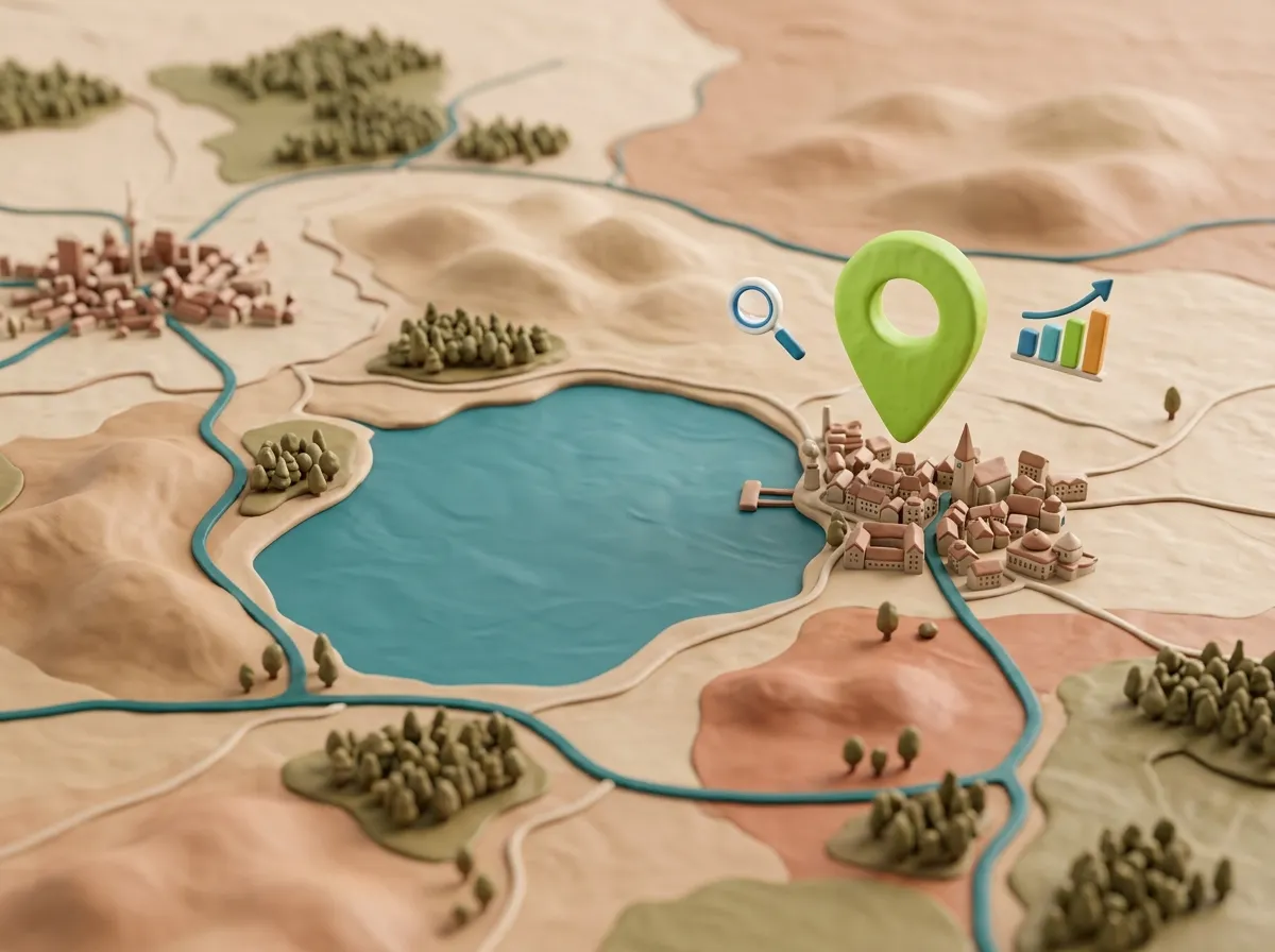 SEO Agentur Bad Saarow: Clay-Karte mit Standort-Pin am Scharmützelsee, Landkreis Oder-Spree