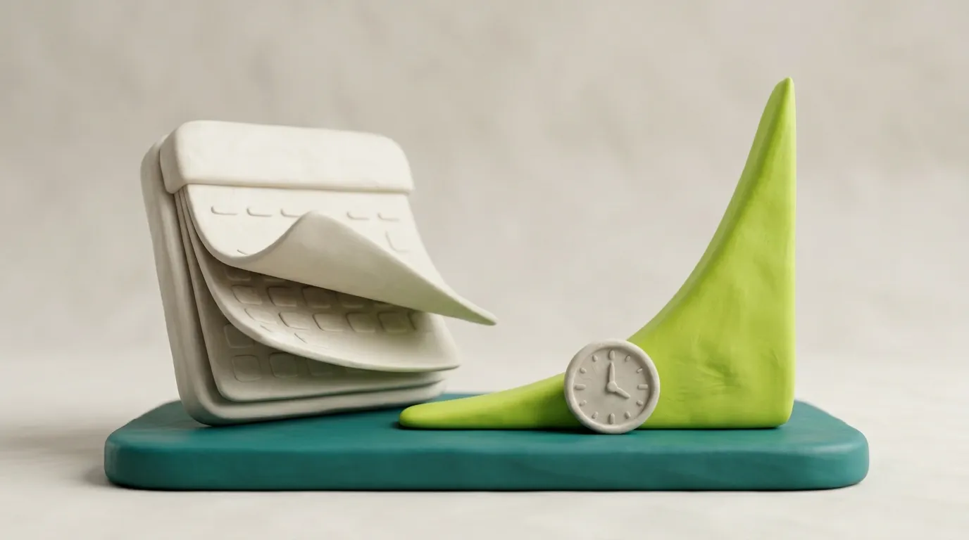 SEO-Budget-Planung für Unternehmen: Kalender und aufsteigende Kurve symbolisieren langfristige Sichtbarkeitsentwicklung durch Suchmaschinenoptimierung