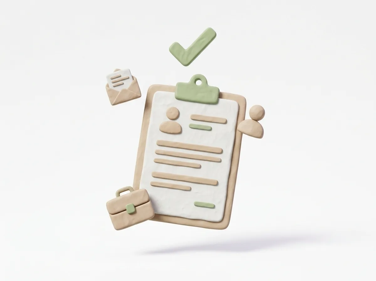 Karriereseite für Tischler: Clay-Formular mit Bewerbungs-Symbolen zeigt Online-Recruiting für Tischlereien